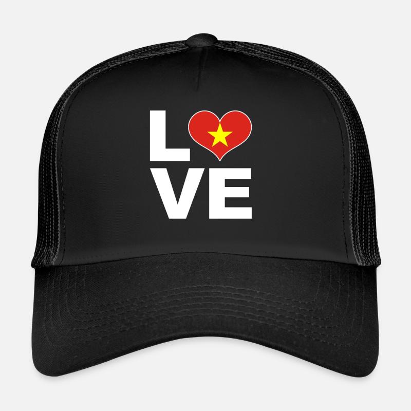 I love Dsa heart flag Dsa Trucker Cap
