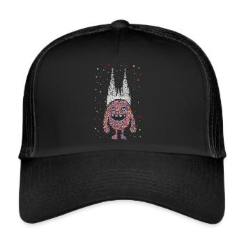 Confetti Cologne Cathedral Carnival Viva Colonia Kölle Jeck - Trucker Cap - black/black - Front