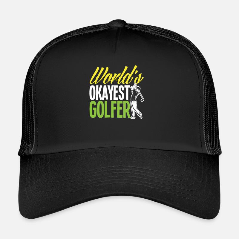 Lustiges Golfen Golf Golfer Geschenk - Trucker Cap - Schwarz/Schwarz