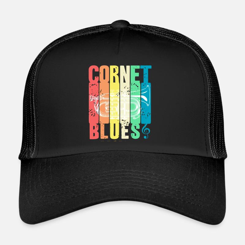 Retro Vintage Cornet BLUES Awesome Blues Lover Casquette trucker 