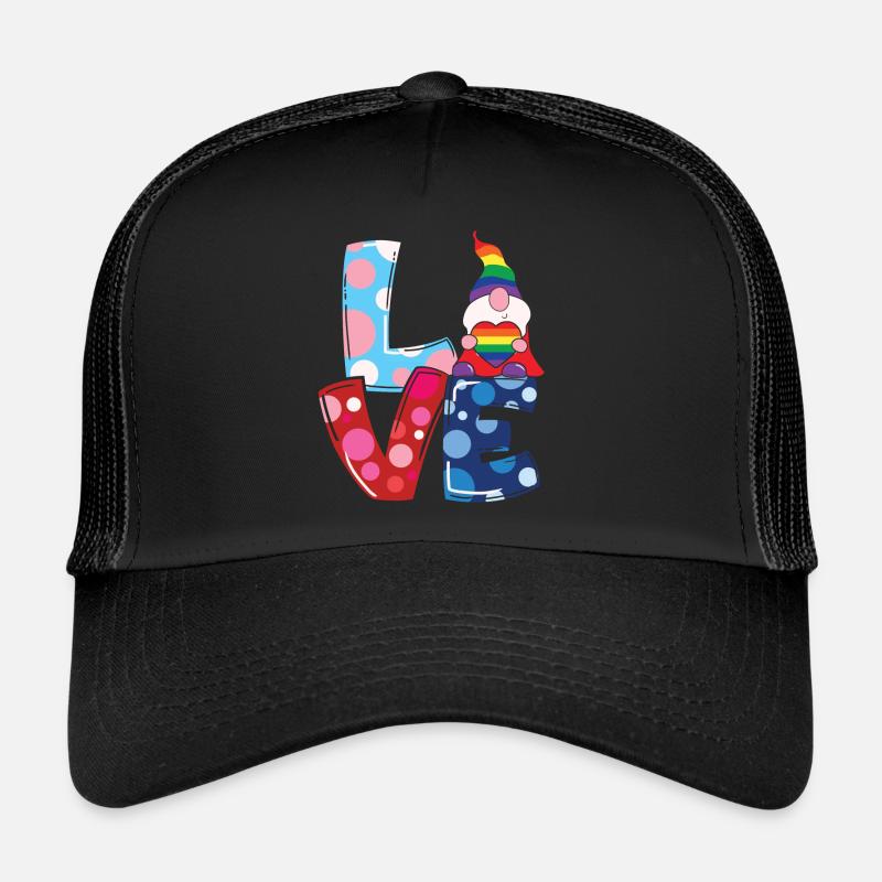 LGBTQ Nonbinary Colorful Rainbow Flag LGBTQ+ Pride Trucker Cap