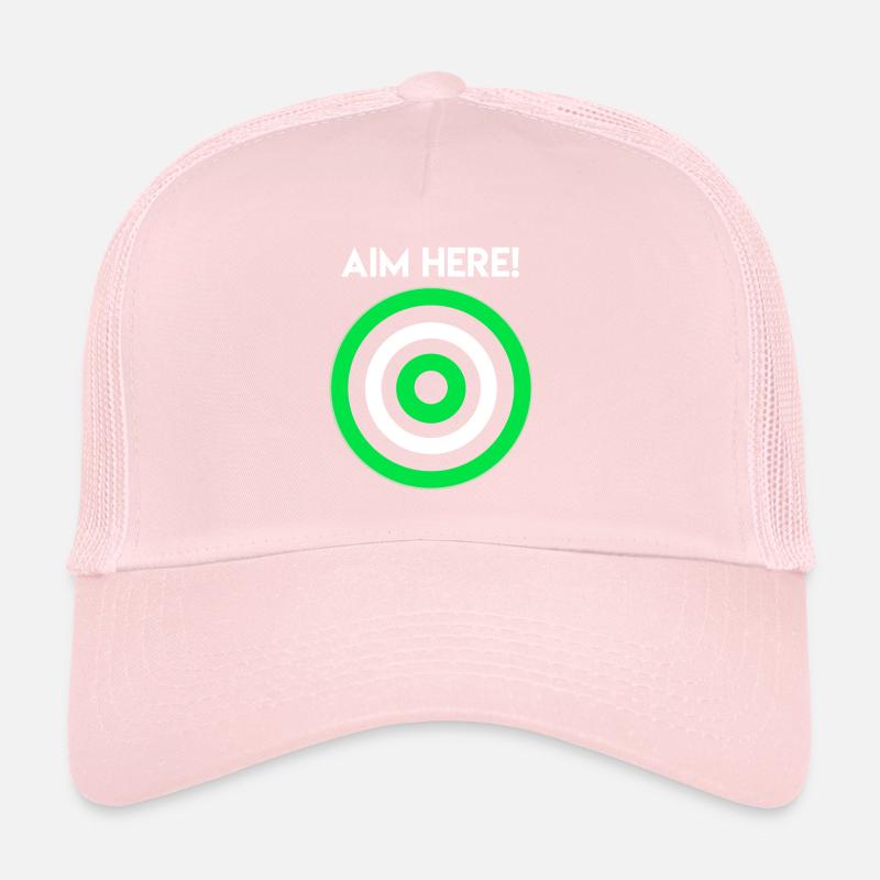 Les fléchettes jouent aux fléchettes - visez ici! Fléchettes Dartboard Casquette trucker 