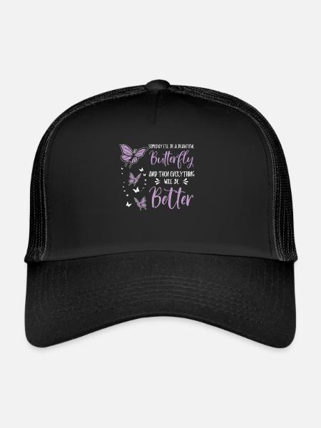 Celestial Butterfly Mystical Butterfly Lover - Trucker Cap - black/black - Front