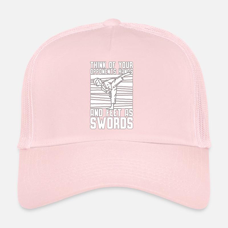 Taekwondo Pensez à vos adversaires Combattant Combat Casquette trucker 