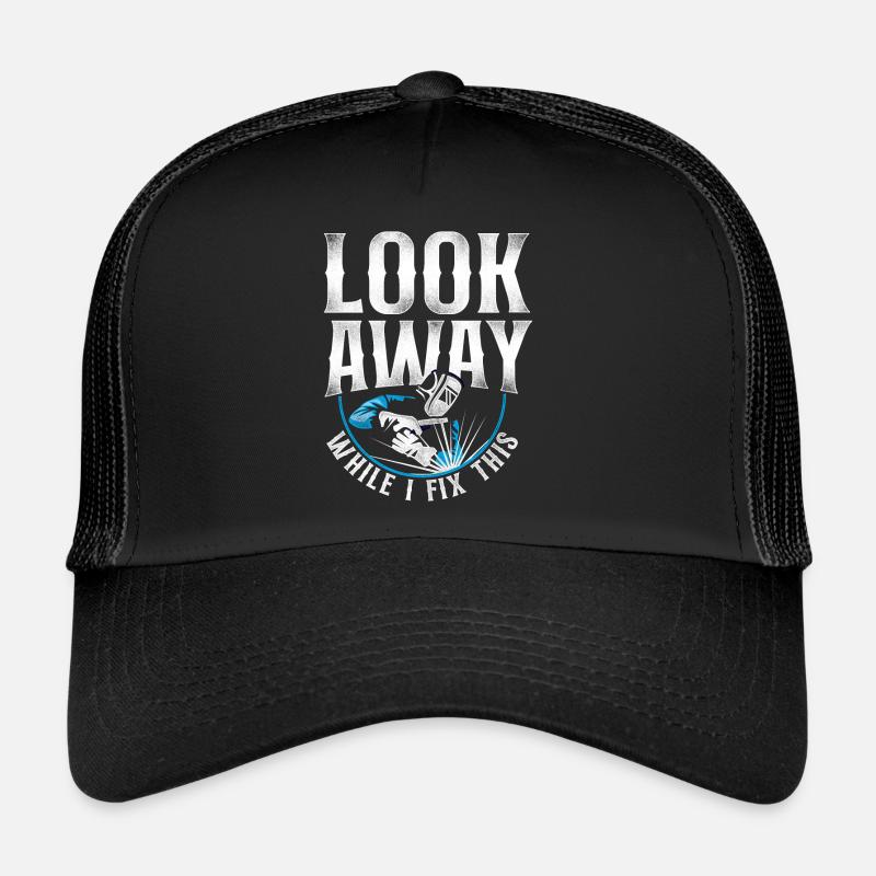 Welder Welding Vintage Look Away Trucker Cap
