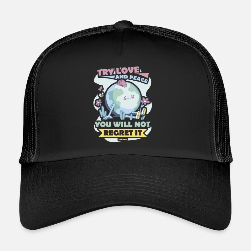 Earth Blue Planet Love Peace Trucker Cap