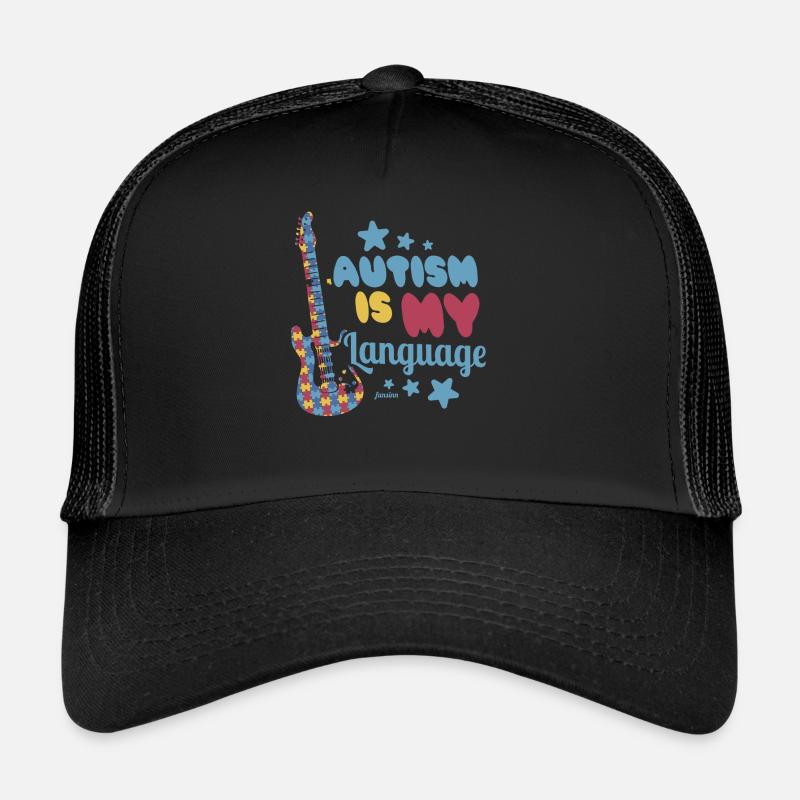 Autism is my language Autistic Asperger's Trucker Cap