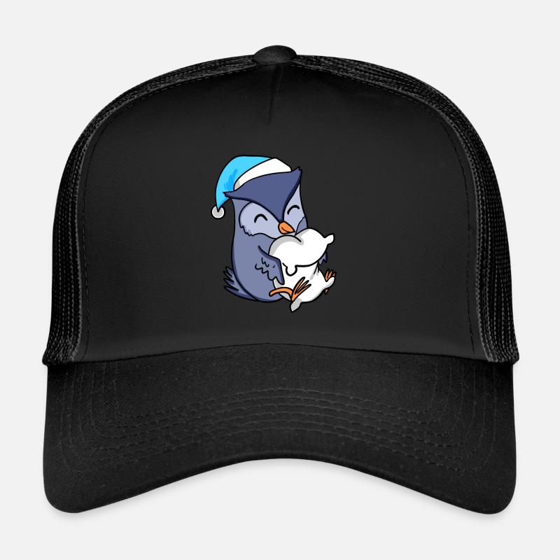 Owl with pillow and sleeping cap Trucker Cap