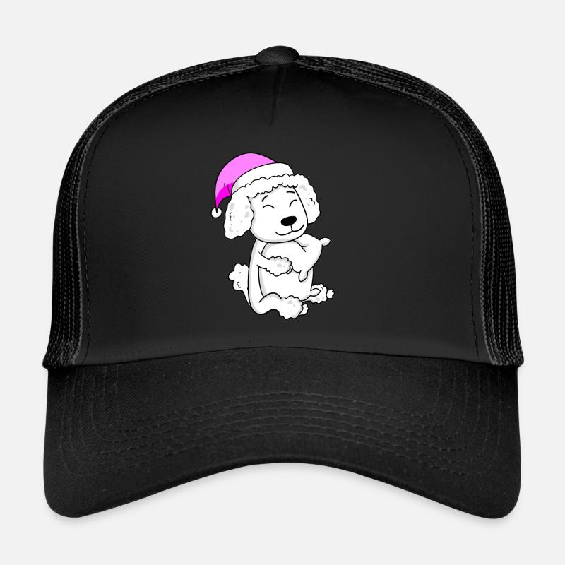 Hund Hunderasse Pudel - Trucker Cap - Schwarz/Schwarz
