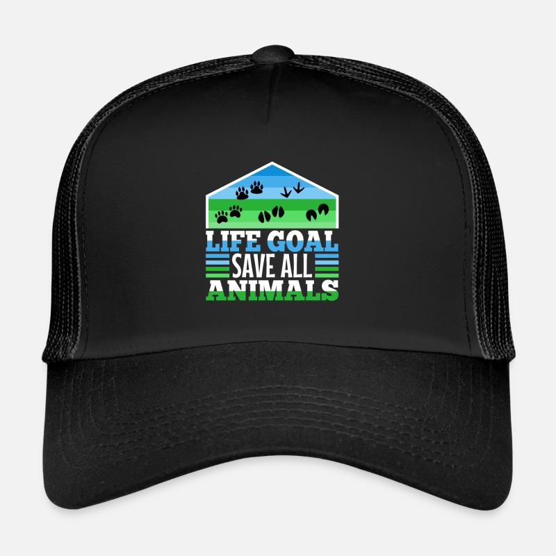 Objectif de vie sauver tous les animaux Casquette trucker 