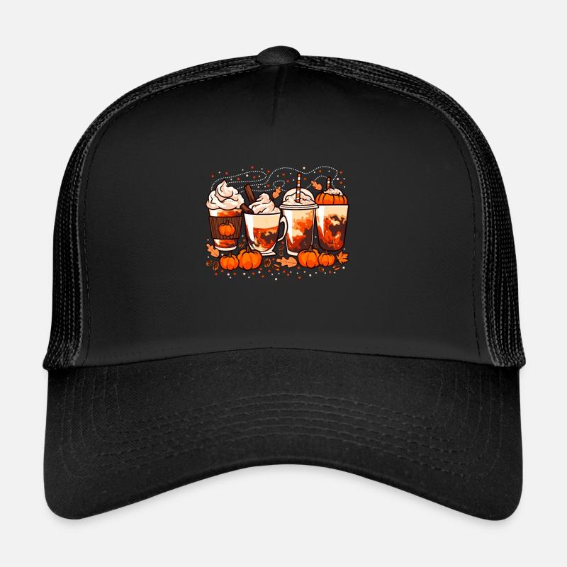 Herbst, Halloween Kaffee und Kürbisse Trucker Cap