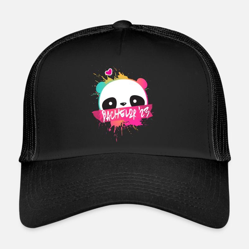 Bachelor '23 Motto mit Panda - Uni Abschluss 2023 Trucker Cap
