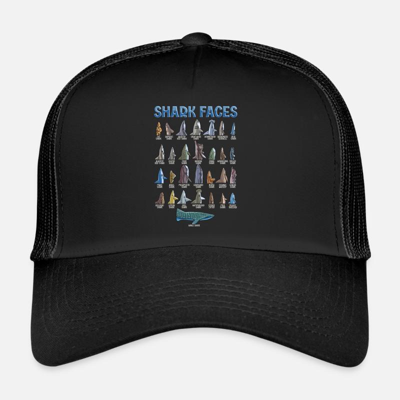 Arten von Haien Identifizierung Gesichter Trucker Cap