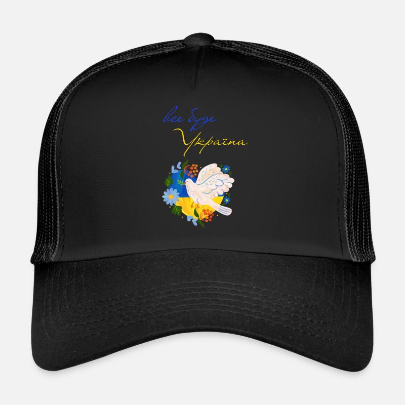 Acquisition de la langue ukrainienne Drapeau Colombe de la Paix Casquette trucker 