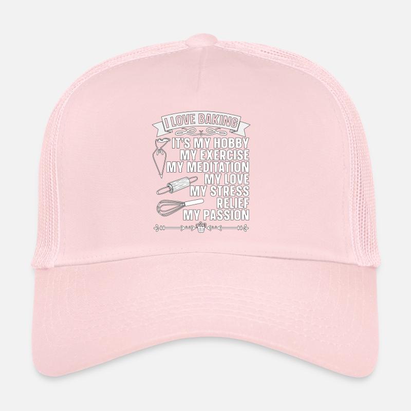 Baker I Love Baking Bakery Chef Cupcake Bake Trucker Cap