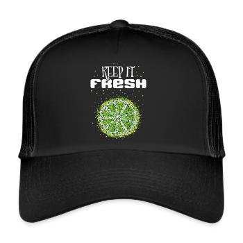 Remplacement du costume de chaux Carnaval Confettis - Casquette trucker  - noir/noir - Devant