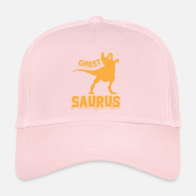 Halloween Ghost Saurus I Funny Halloween Ghost Din Trucker Cap