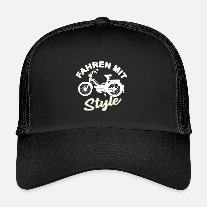 Moped Ride Mokick Scooter Moped Mechatronics Technician - Trucker Cap - black/black