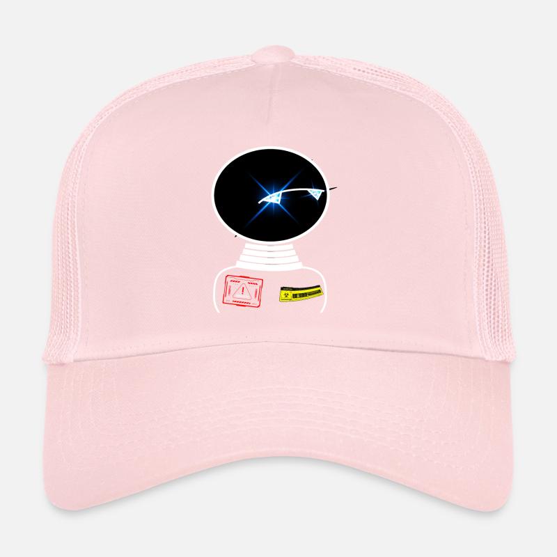 Robot Space Space observe un panneau d’avertissement Casquette trucker 