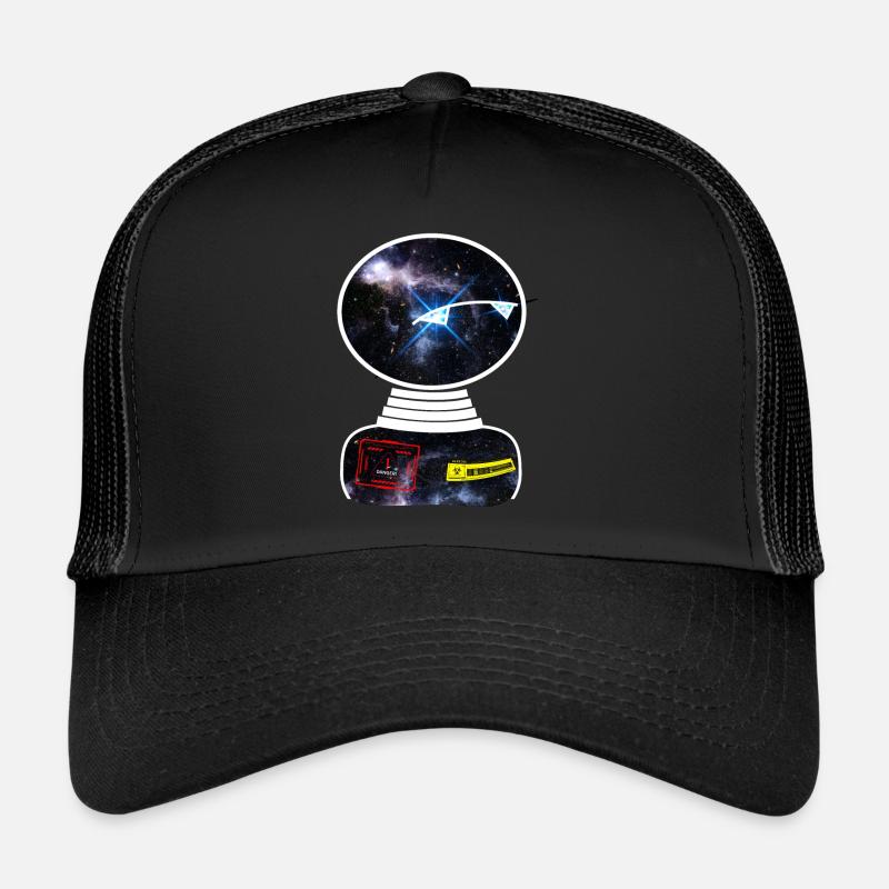 Robot Space Space observes warning sign Trucker Cap