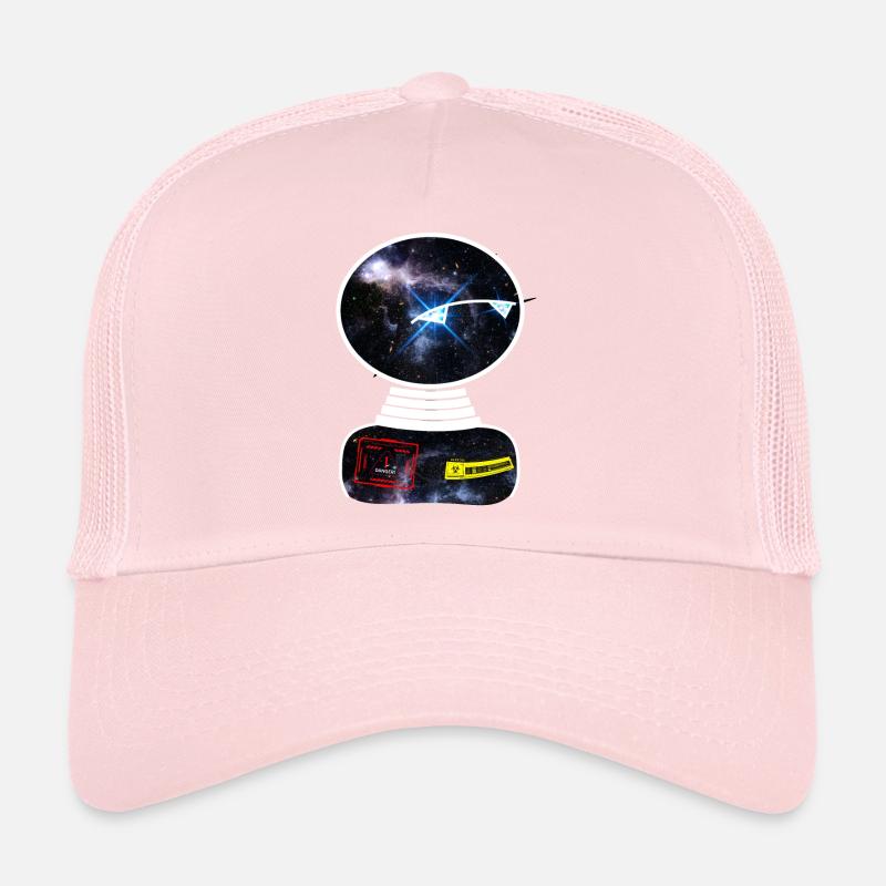Robot Space Space observe un panneau d’avertissement Casquette trucker 