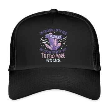 Geologie Geologe - Trucker Cap - Schwarz/Schwarz - Vorne