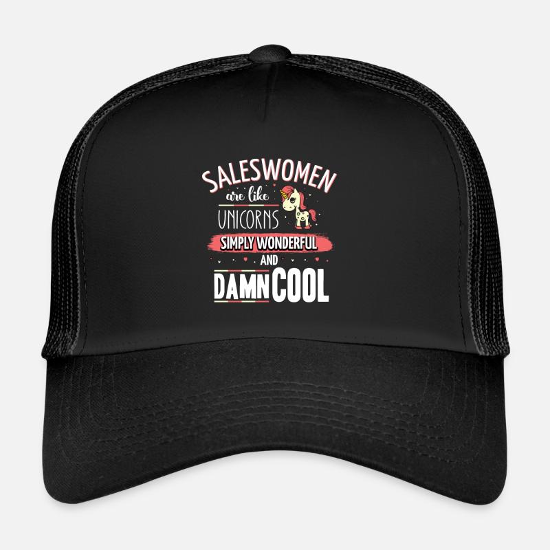 Les vendeuses sont comme des licornes Vendeuse Casquette trucker 