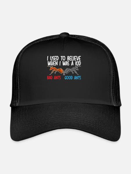 Fourmi Whisperer Amoureux des fourmis Insectes Journée mondiale des fourmis - Casquette trucker  - noir/noir - Devant