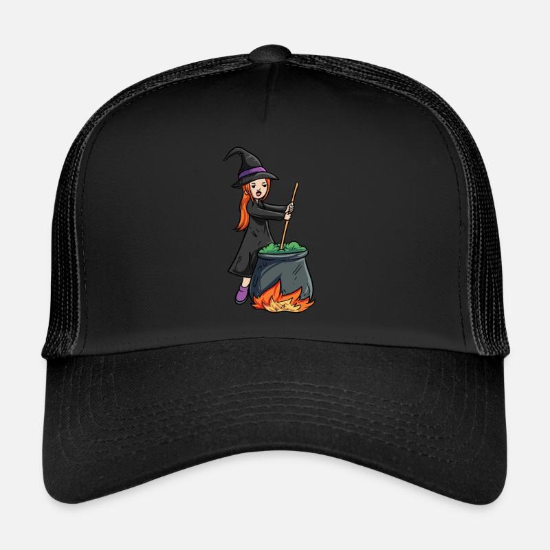 Hexe Kessel - Trucker Cap - Schwarz/Schwarz