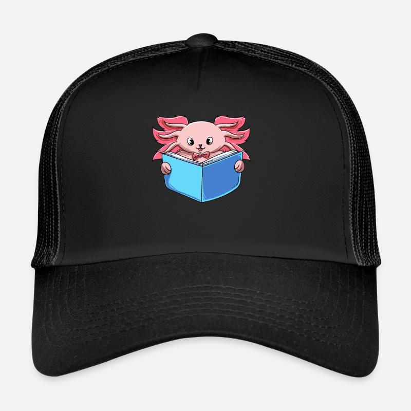 Axolotl Reader Lire Casquette trucker 
