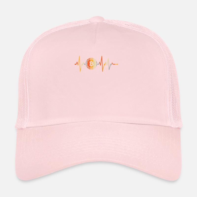 Herzschlag Bitcoin Puls BTC Kryptowährung Trucker Cap