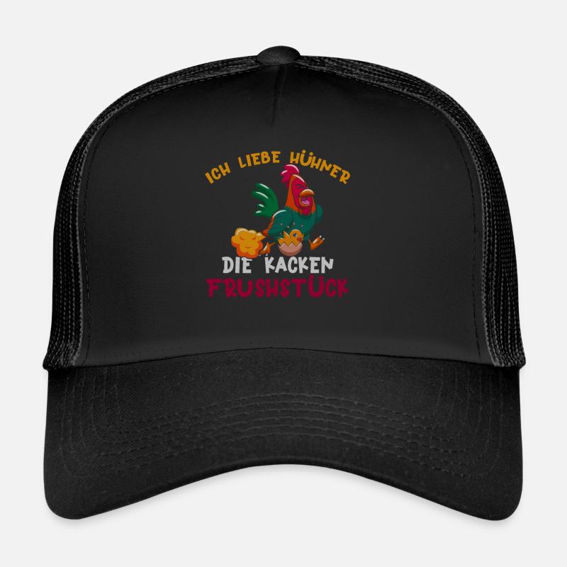 Funny Chicken - Trucker Cap - Schwarz/Schwarz