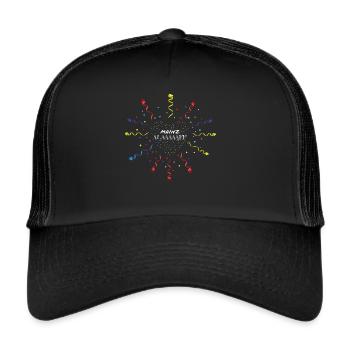 Mainz Alaaf Karneval Fasching Fasnacht Konfetti - Trucker Cap - Schwarz/Schwarz - Vorne