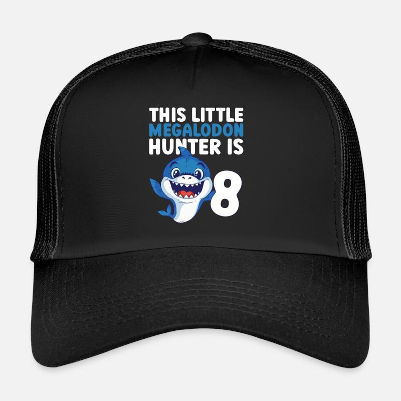 Ce petit chasseur de mégalodon a 8 ans - Casquette trucker 