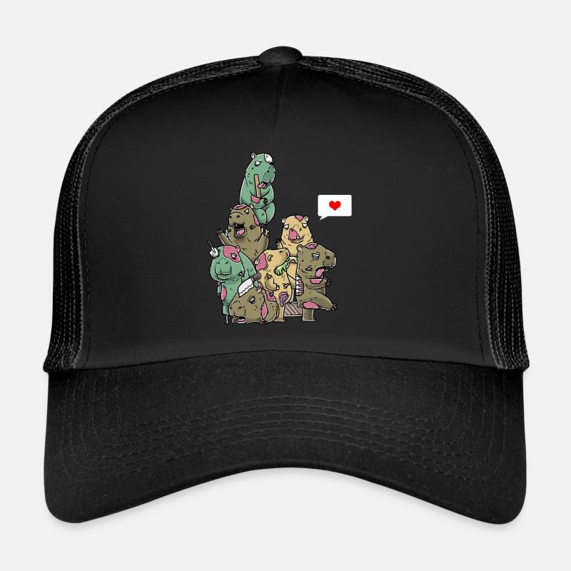 Drôle de zombie Capybara Spooky Halloween effrayant Casquette trucker 