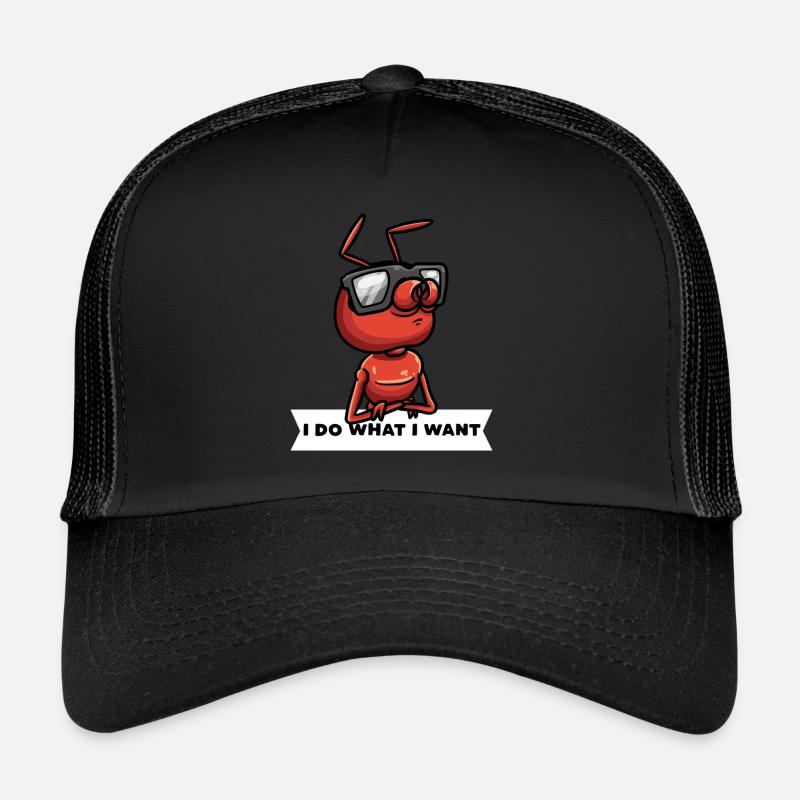 Fire Ant Red Ant With Sunglasses Trucker Cap