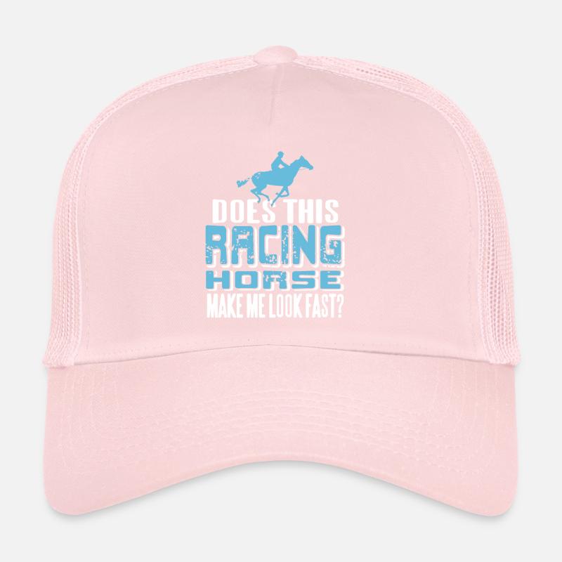 Does This Racing Horse Make Look Fast? Funny Retro Trucker Cap