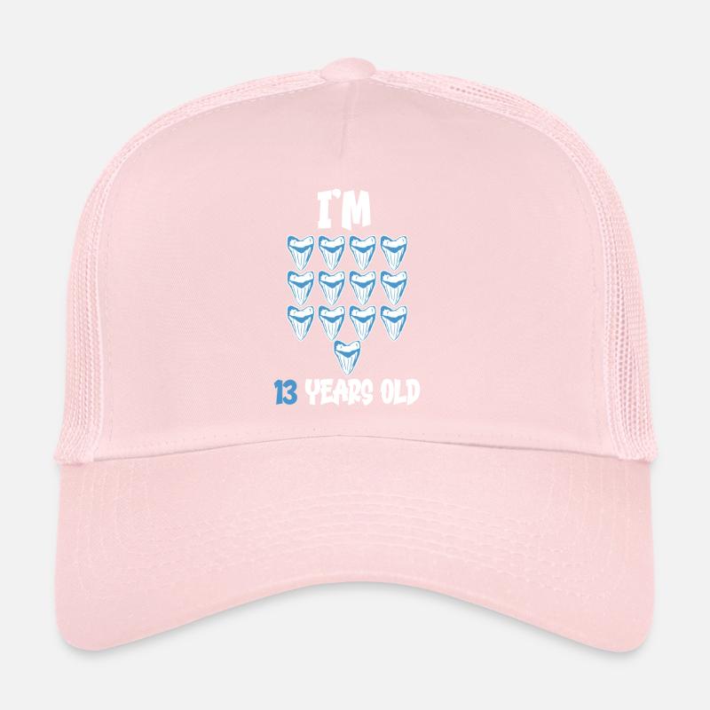 I am 13 years old - Megalodon tooth shark 13. Trucker Cap