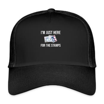 Stamps Collect Collector's Saying - Trucker Cap - black/black - Front