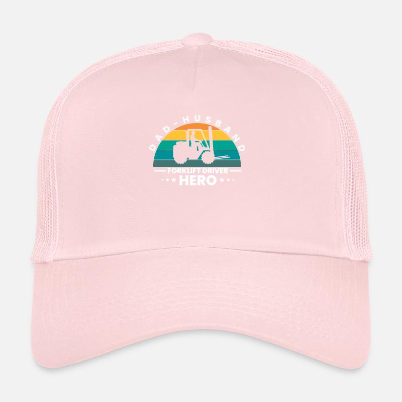 Dad Husband Forklift Driver Hero Shirt Gift Trucker Cap