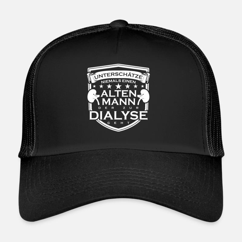 Dialyse Witz Dialyseklinik - Trucker Cap - Schwarz/Schwarz