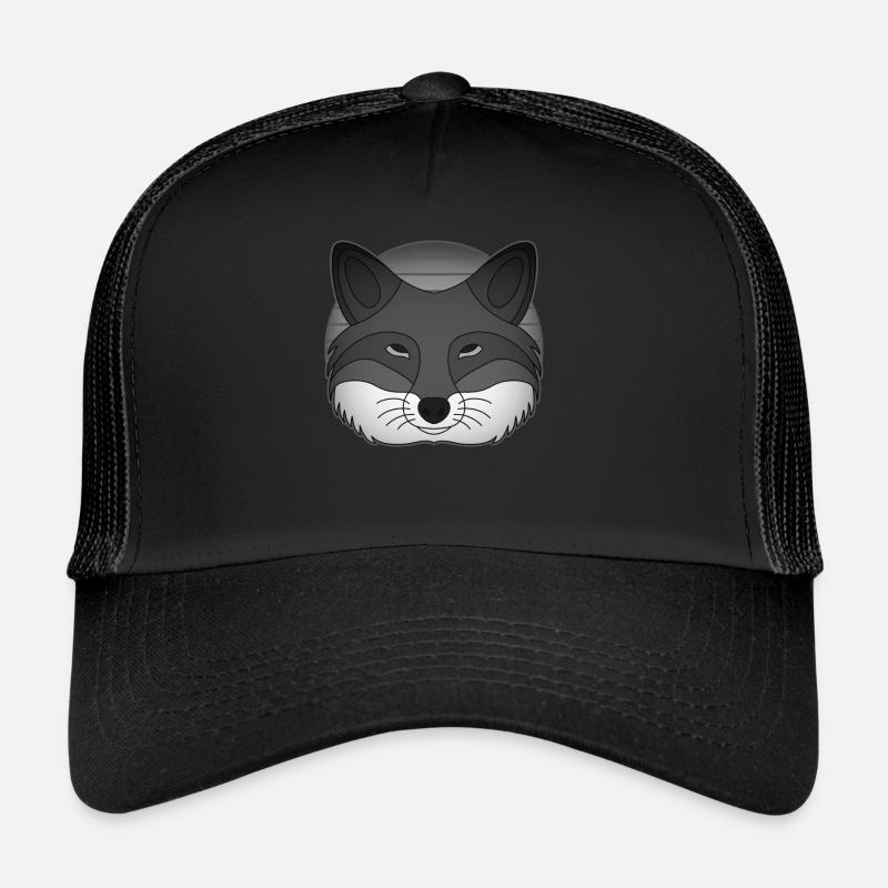 Fox Forest Animal Design avec tête d’animal Casquette trucker 