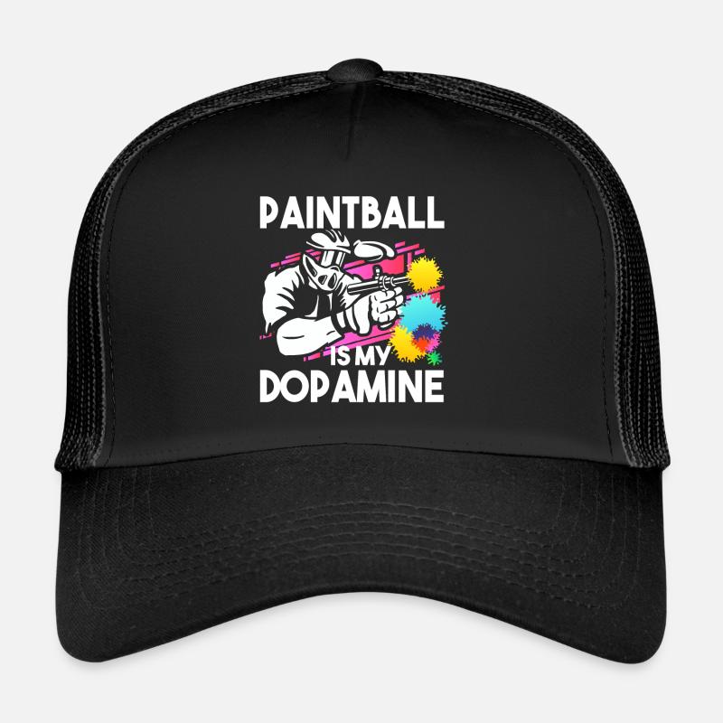 Paintball is my dopamine funny paintball Trucker Cap