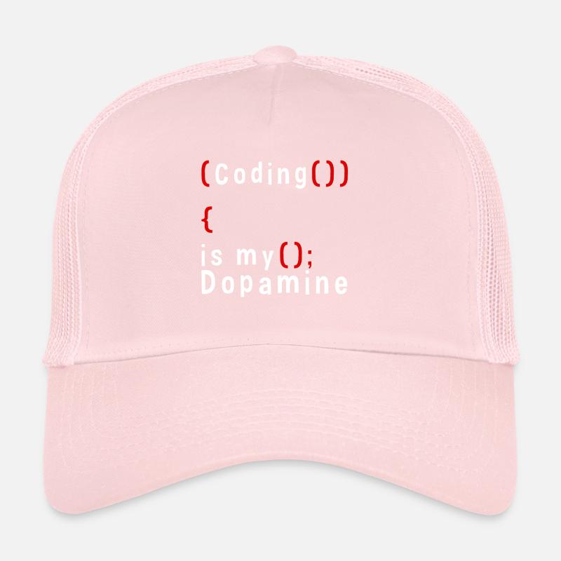 Funny Coding Is My Dopamine Coder Trucker Cap