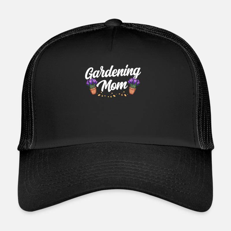 Garten Mama Gartenbau Gärtnerin Mutter - Trucker Cap - Schwarz/Schwarz