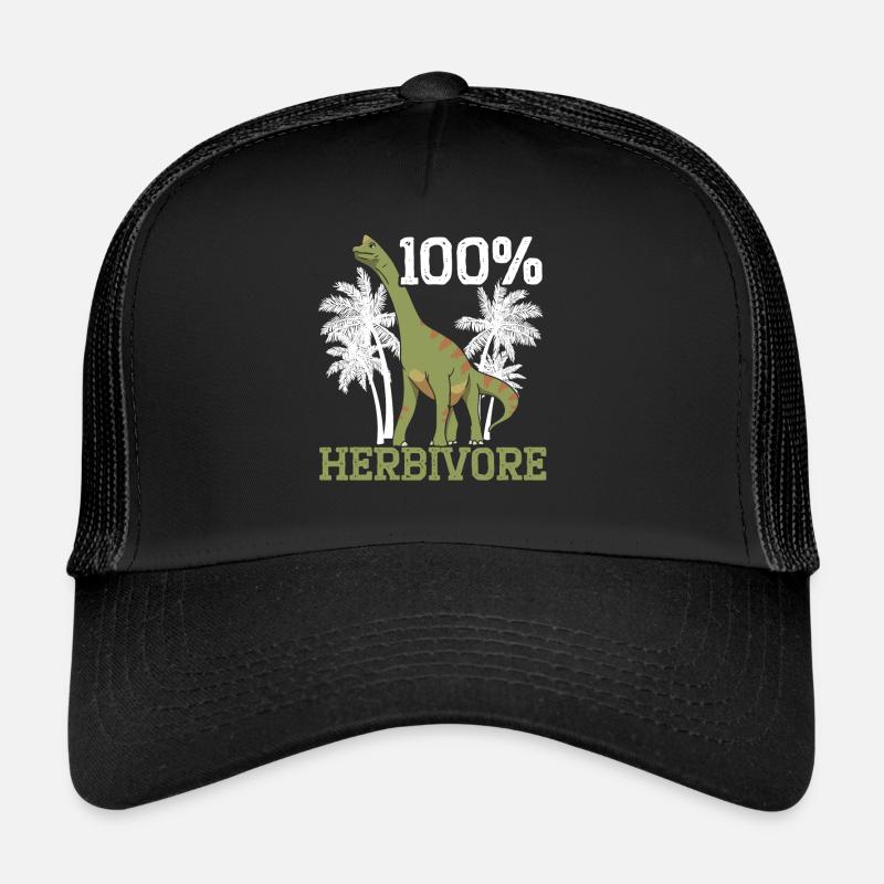100% Herbivore Brachiousaurus Dinosaure Dino Casquette trucker 