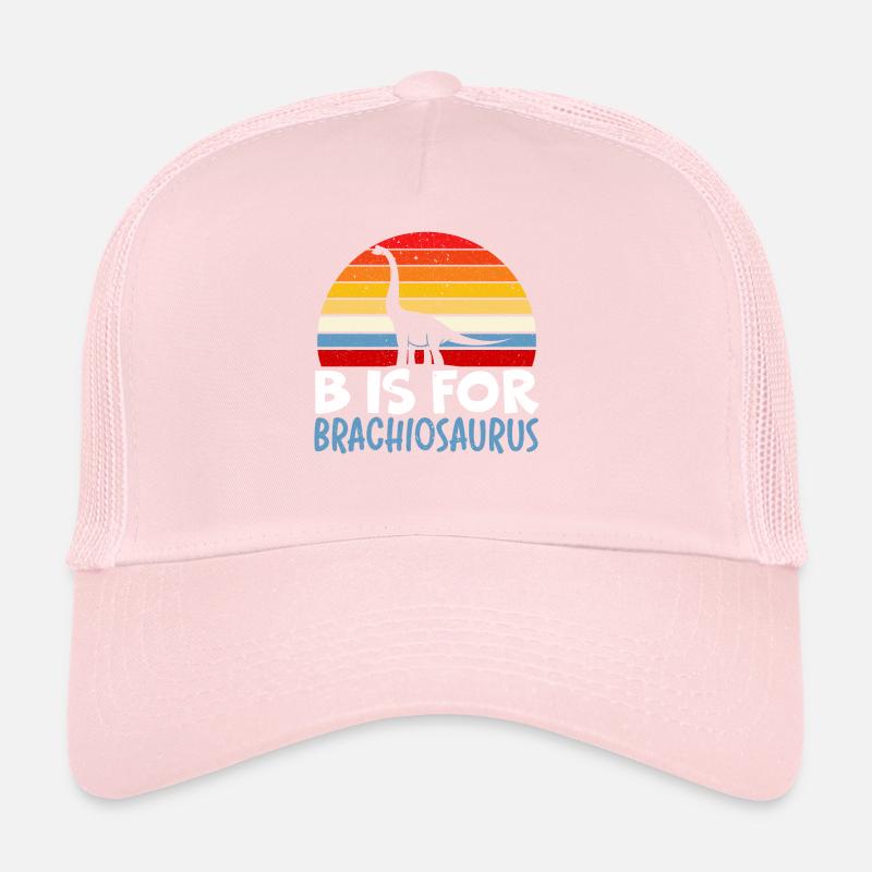 B Is For Brachiousaurus Dinosaur Paleontologist Trucker Cap