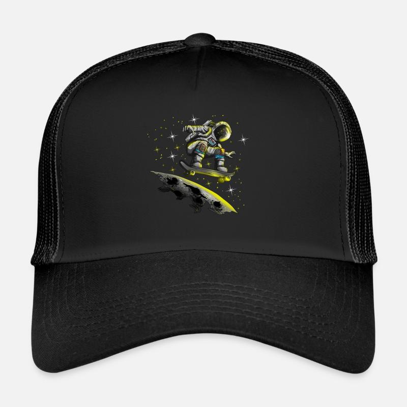 Un astronaute de conception spatiale patine sur la Lune Casquette trucker 