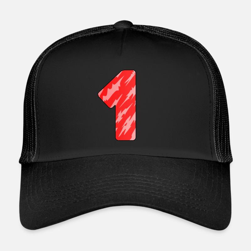 1 - Casquette trucker  - noir/noir