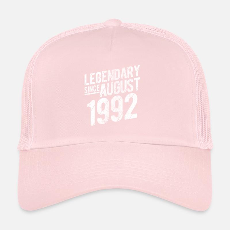 30th Birthday Gift Legendary Since August 1992 30 Trucker Cap